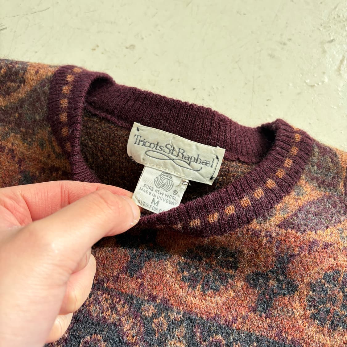 90s Tricots St Raphael 빈티지 에스닉 니트 스웨터 M 상품이미지5