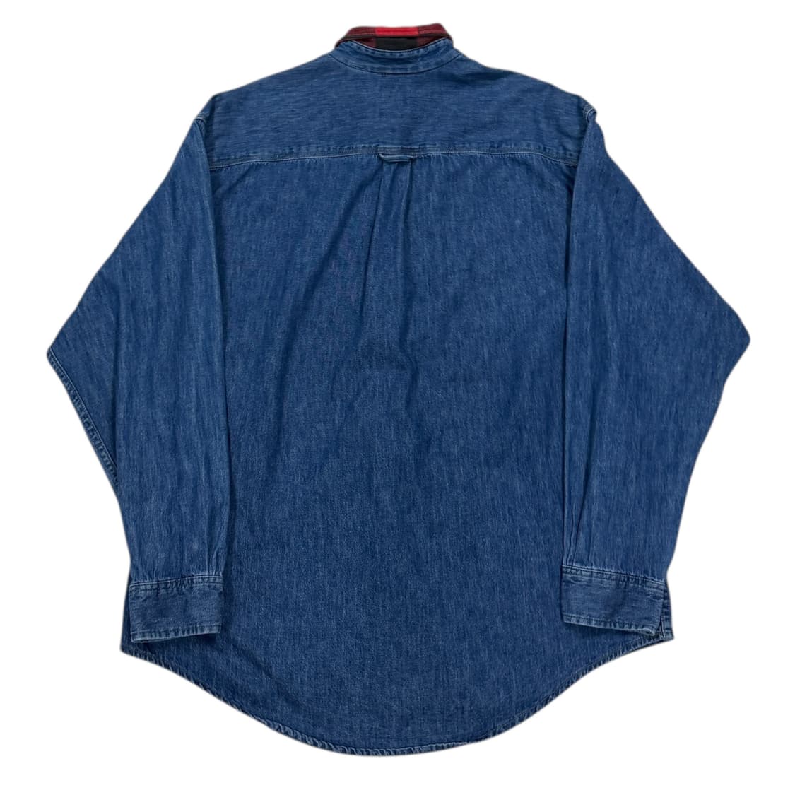 90s GAP USA 청 데님 체크 셔츠 남방 블루 XL 상품이미지3