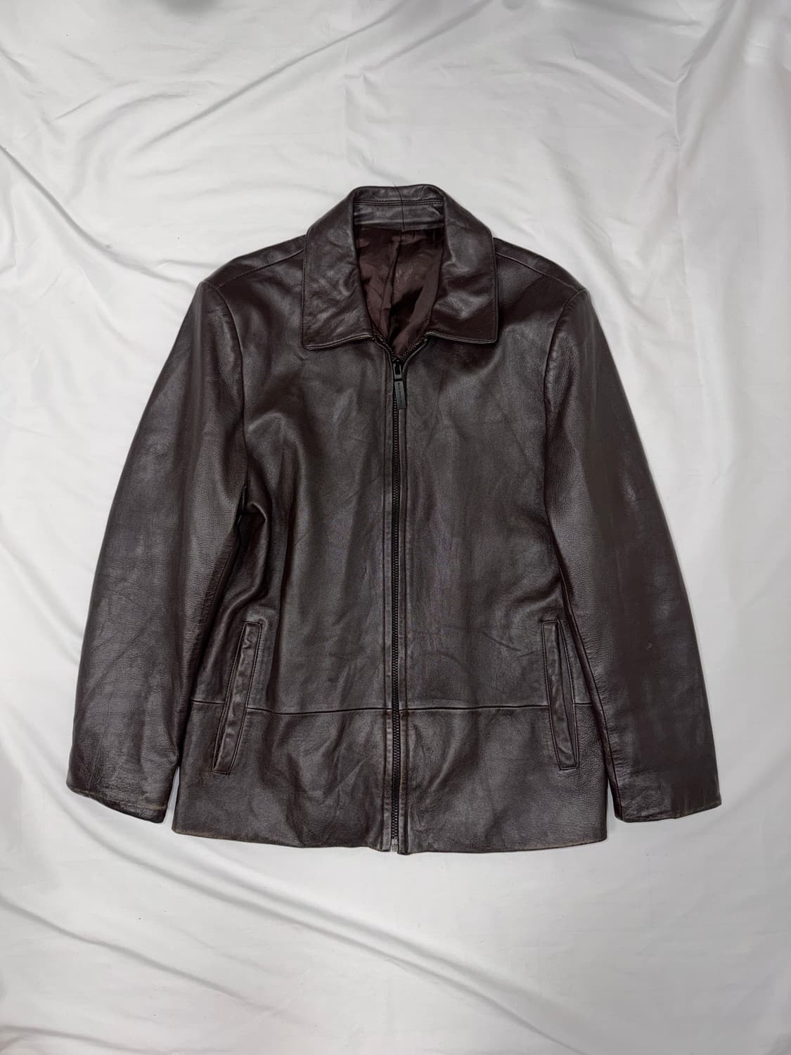 이태리 레더 집업 자켓 상품이미지3