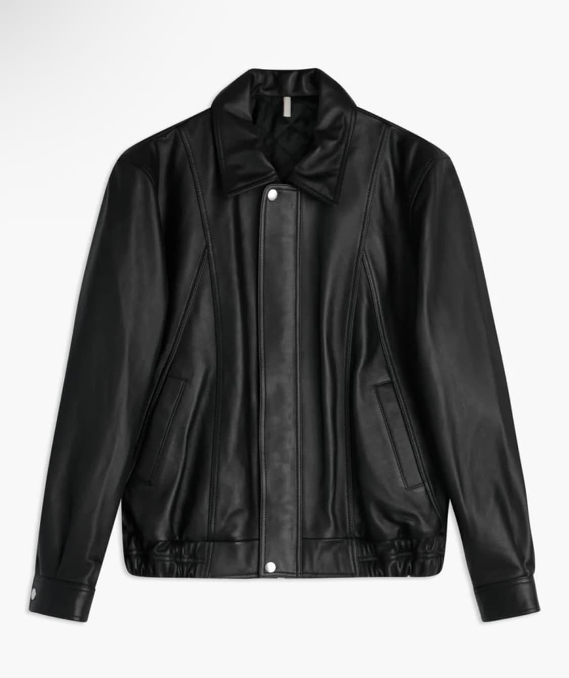 [48,50 구매] 선플라워 90s 레더 봄버 상품이미지1