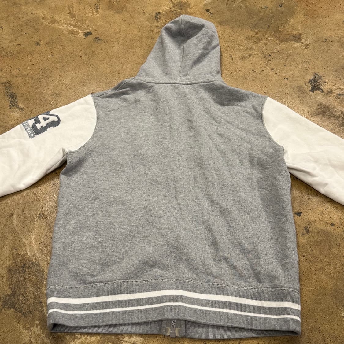 나이키 그레이 화이트 배색 바시티 st 후드집업 상품이미지4