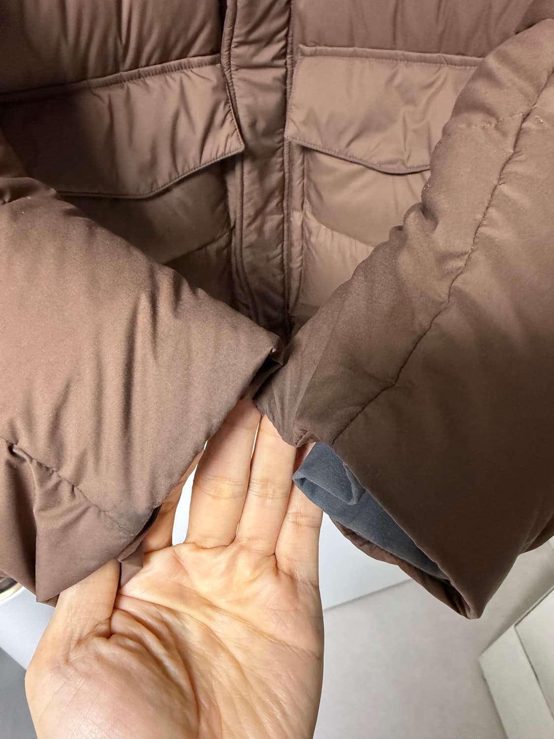 파타고니아 사일런트 다운 패딩 M 브라운 100-105 상품이미지4