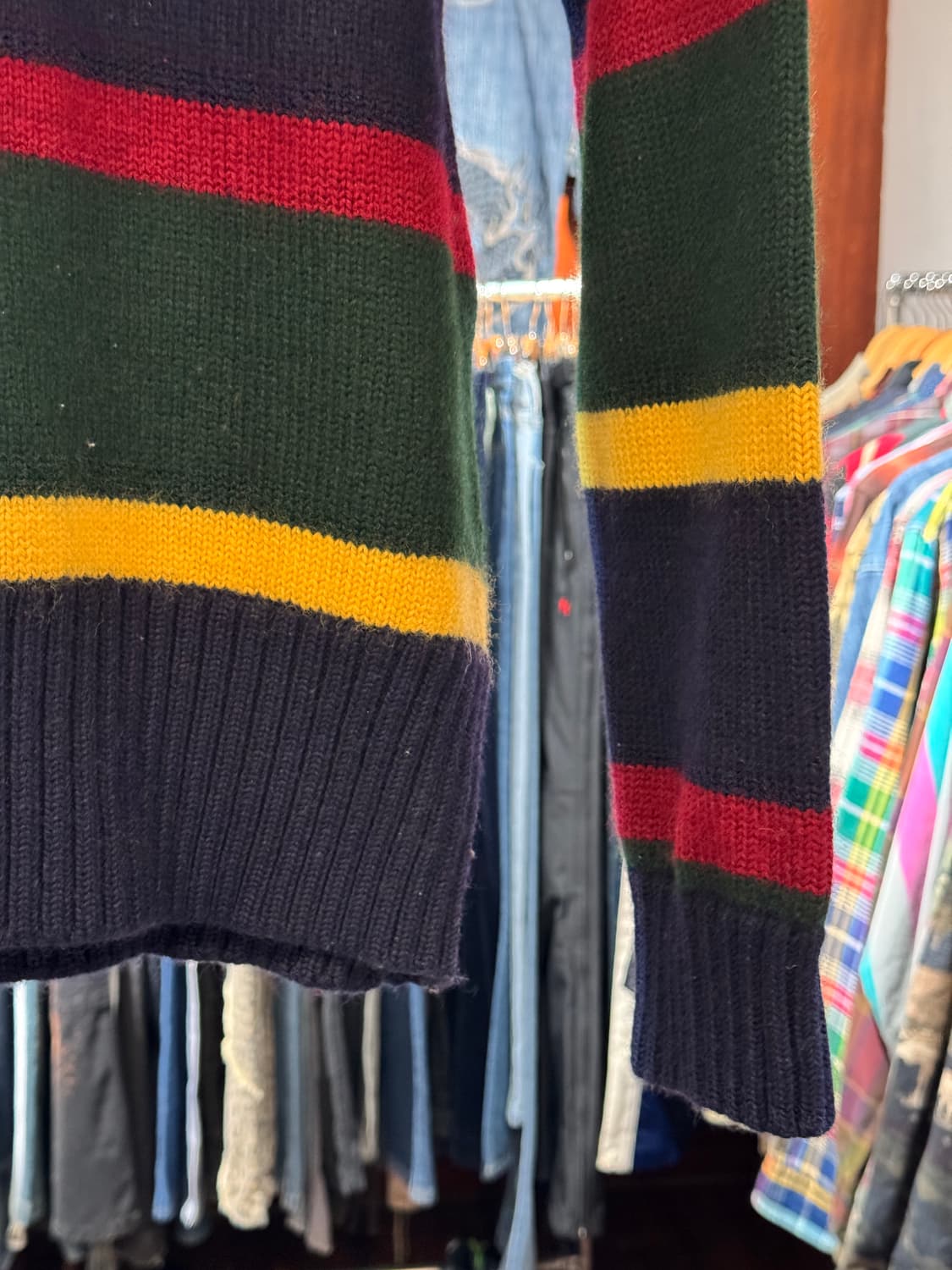 폴로랄프로렌 스트라이프 헤비 울니트 M 상품이미지3