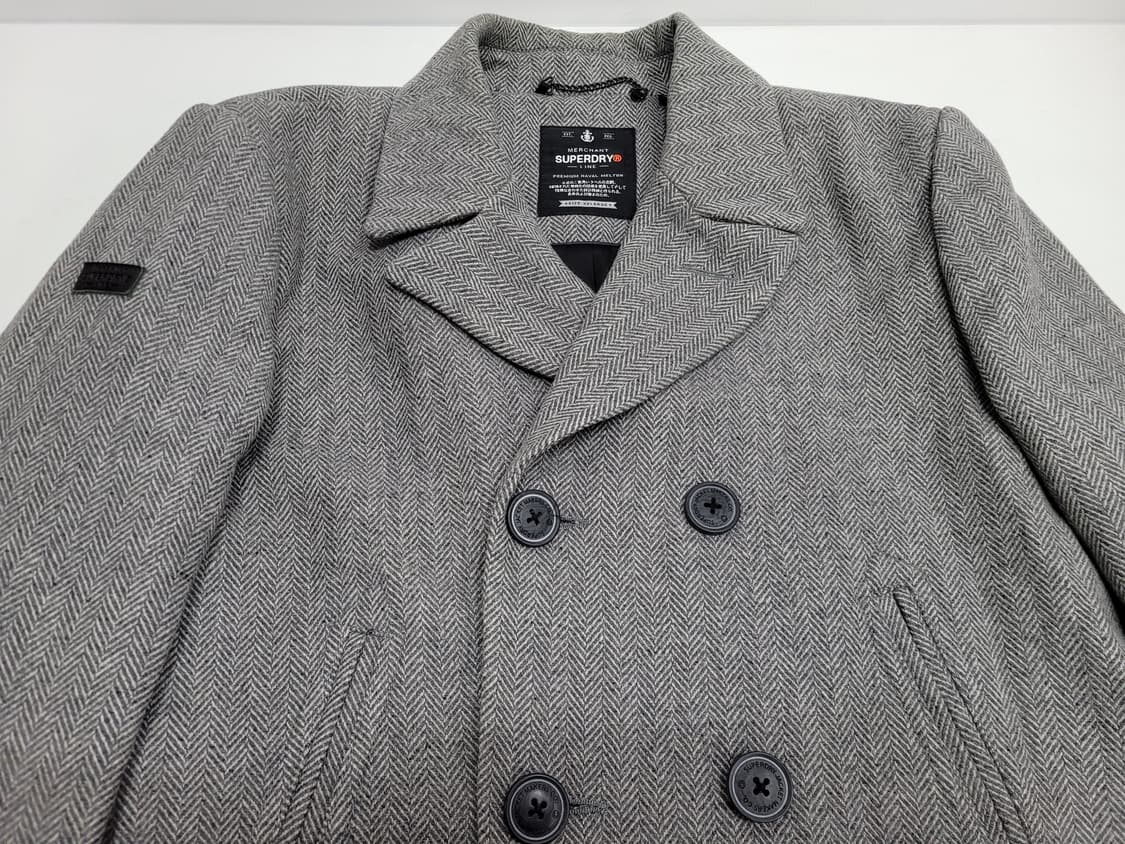 SUPRE DRY슈퍼드라이 더블 피코트 / 남 XXL 그레이
 상품이미지3