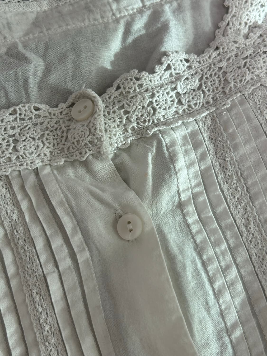 빈티지 유럽풍 모리걸 레이스 핀턱 블라우스 하구미 페어리 코코모리 지구샵 상품이미지3