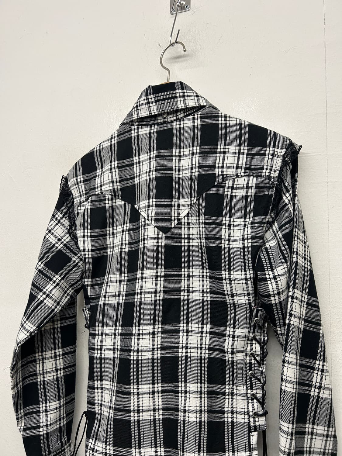 MAD PUNKS Check Lace-up Shirt 상품이미지6