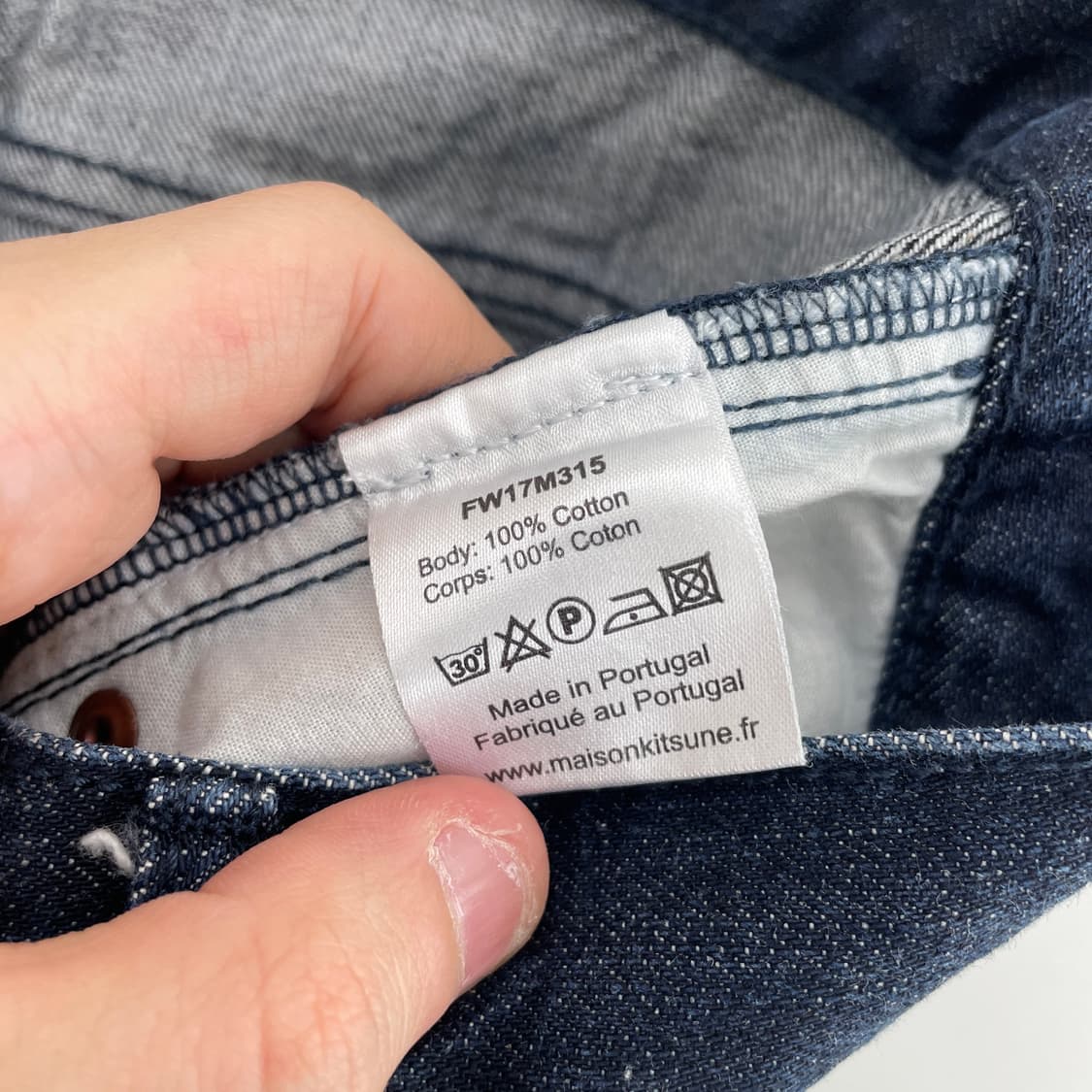 U 메종키츠네 다크 데님 팬츠 상품이미지9