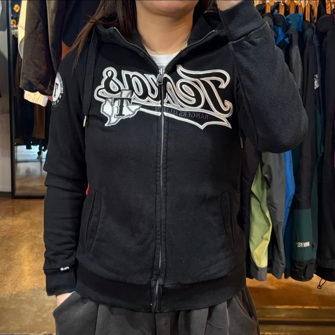 MLB 텍사스 블랙 후드집업 상품이미지1