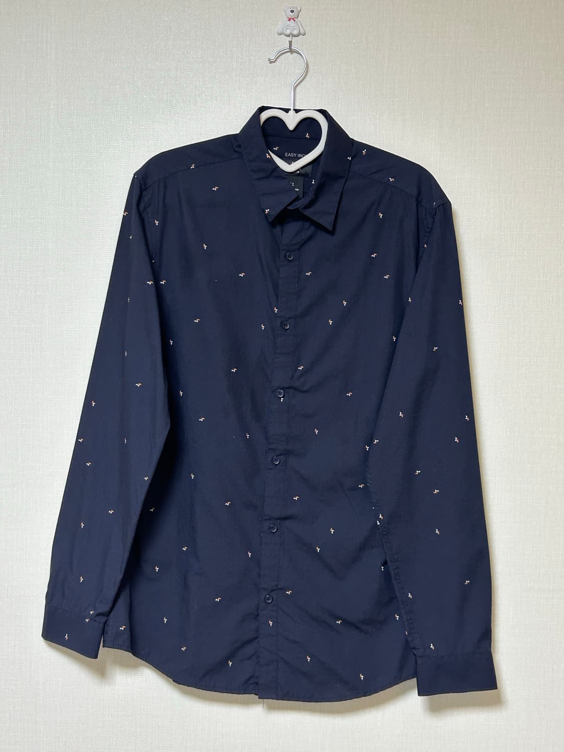 H&M 남성 네이비 패턴 셔츠 상품이미지1