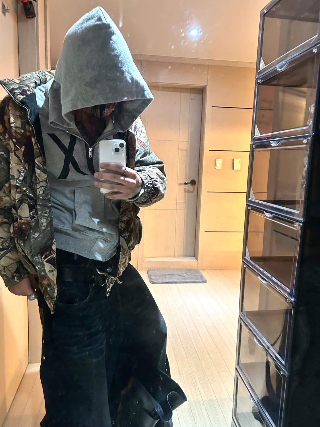 Dead leaves Pattern Over Jacket 상품이미지5