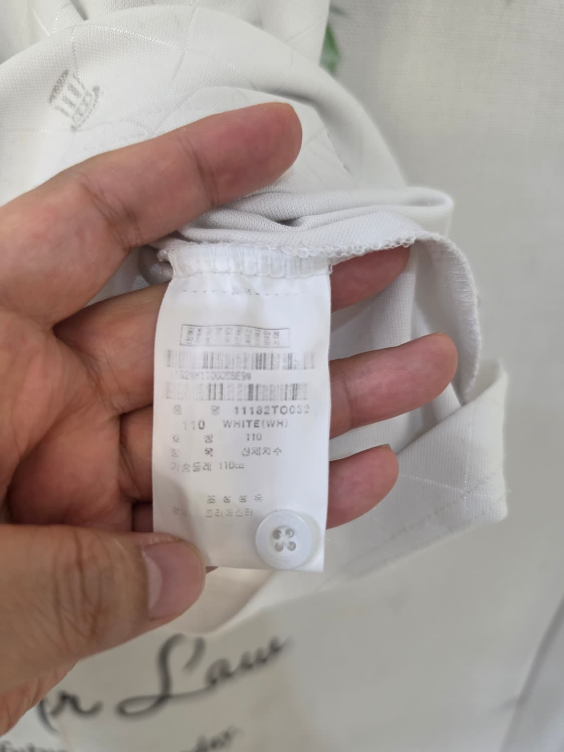 110)핑 화이트 골프웨어 반팔 카라티 상품이미지4