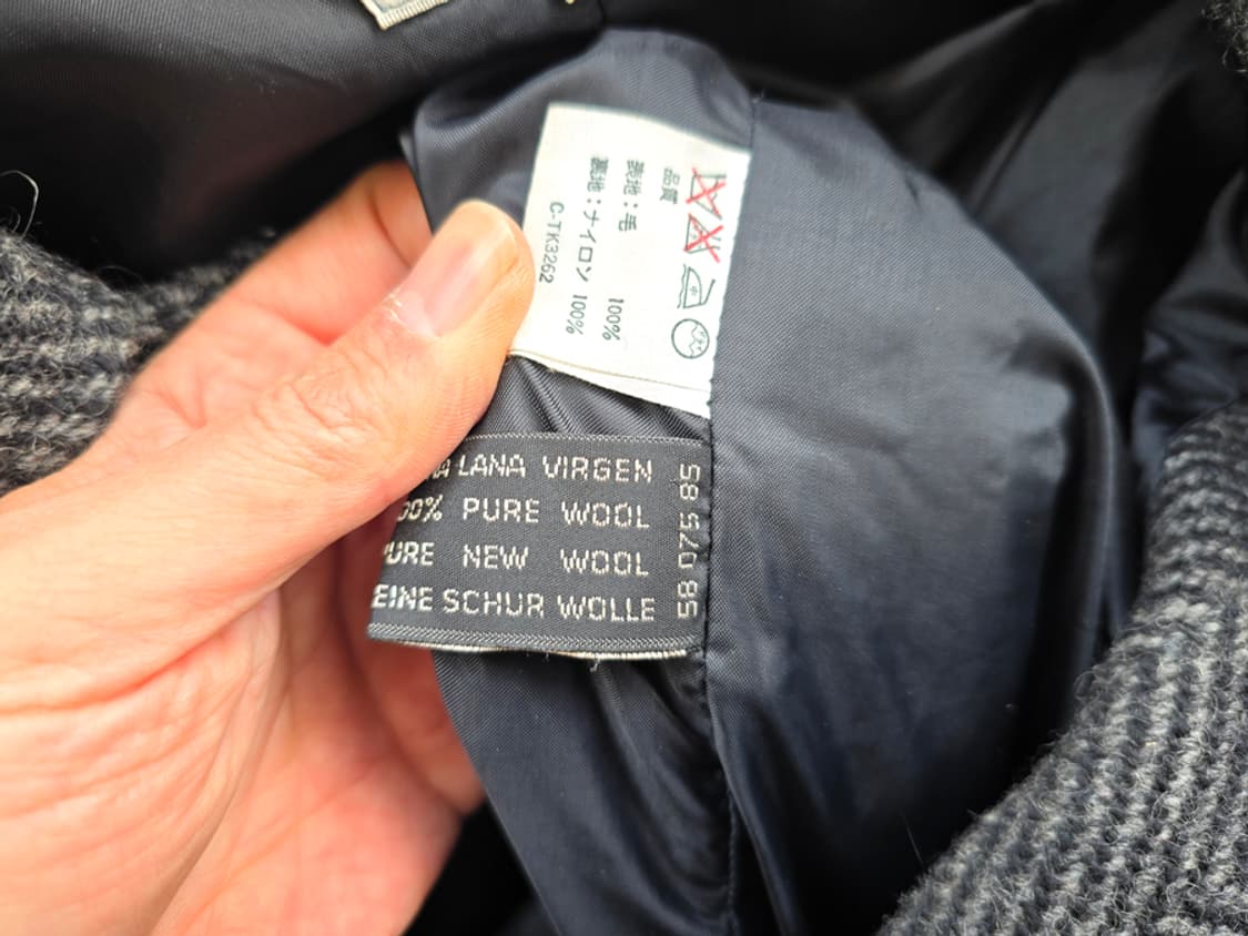 90s 헤링본 트위드 발마칸 니트 빅토리아 디자인 상품이미지8