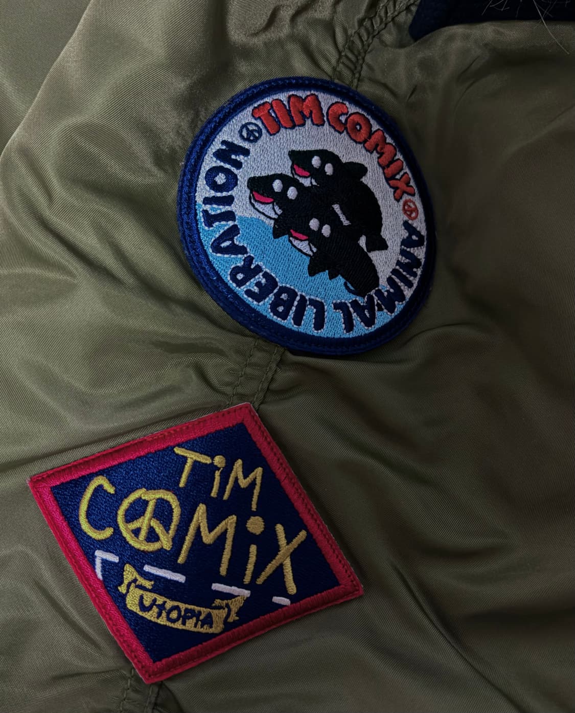 팀코믹스 패치드 MA-1 후디드 덱 점퍼 사이즈 S 상품이미지3