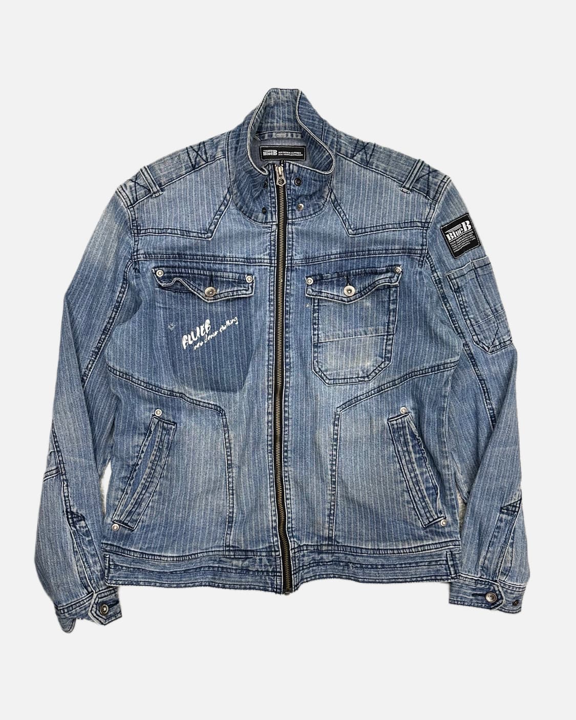 stripe denim work jacket 상품이미지1