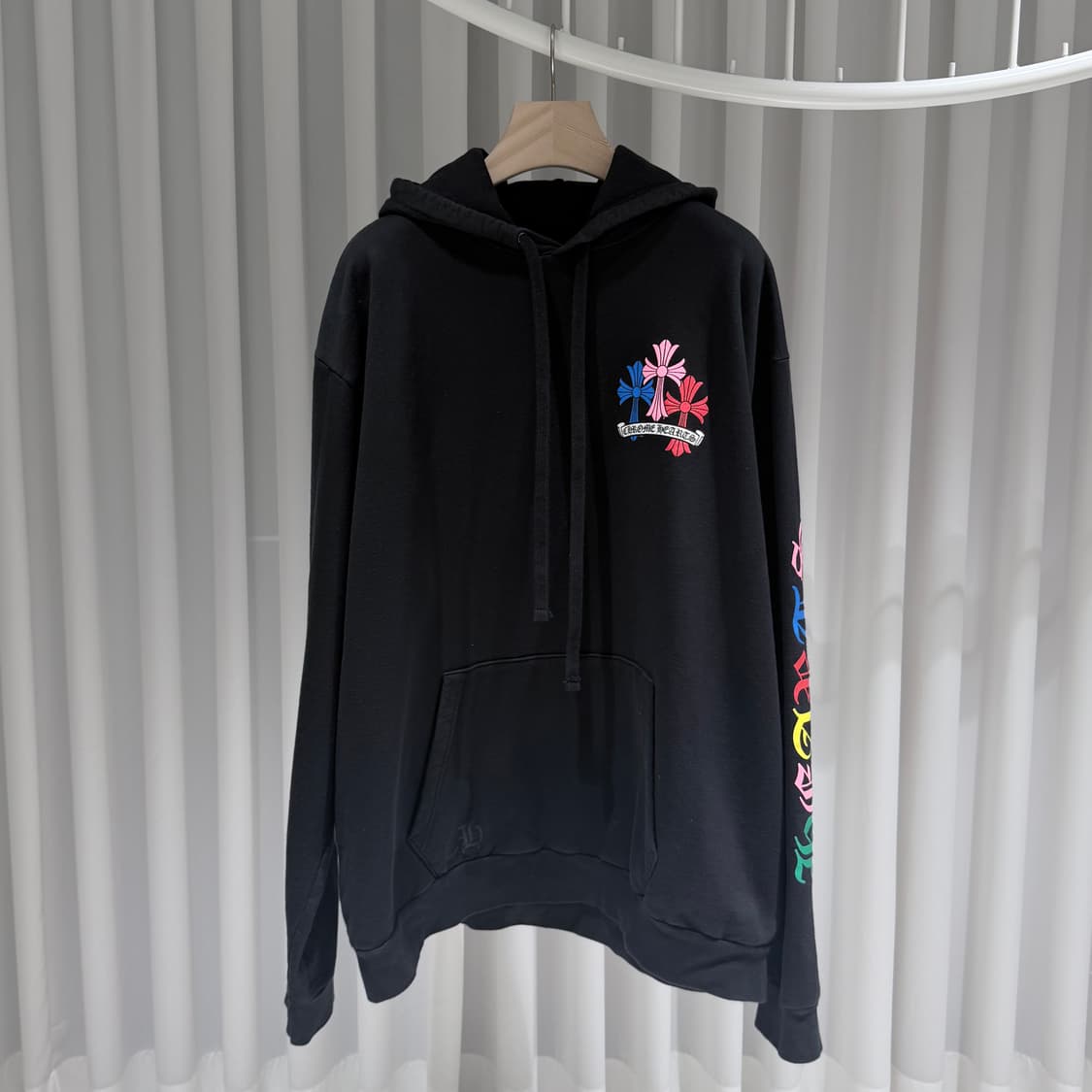 (A/XXL) / 크롬하츠 멀티컬러 블랙 후드집업 상품이미지1