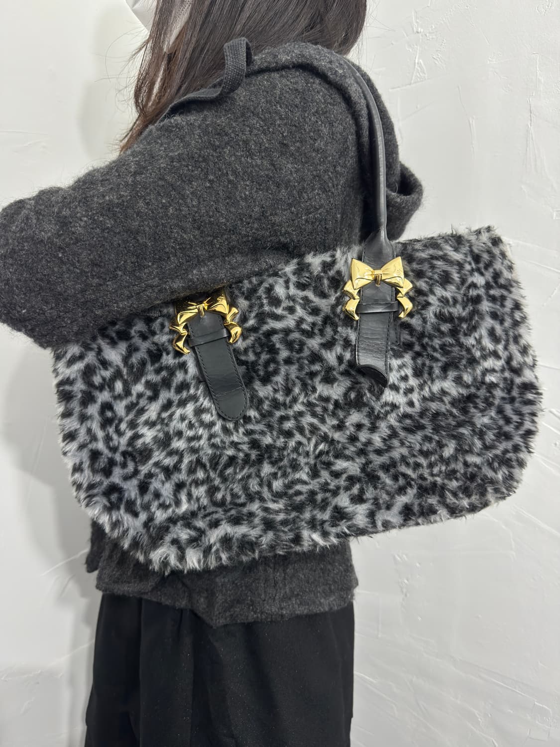 samantha vega leopard tote fur shoulderb 상품이미지8