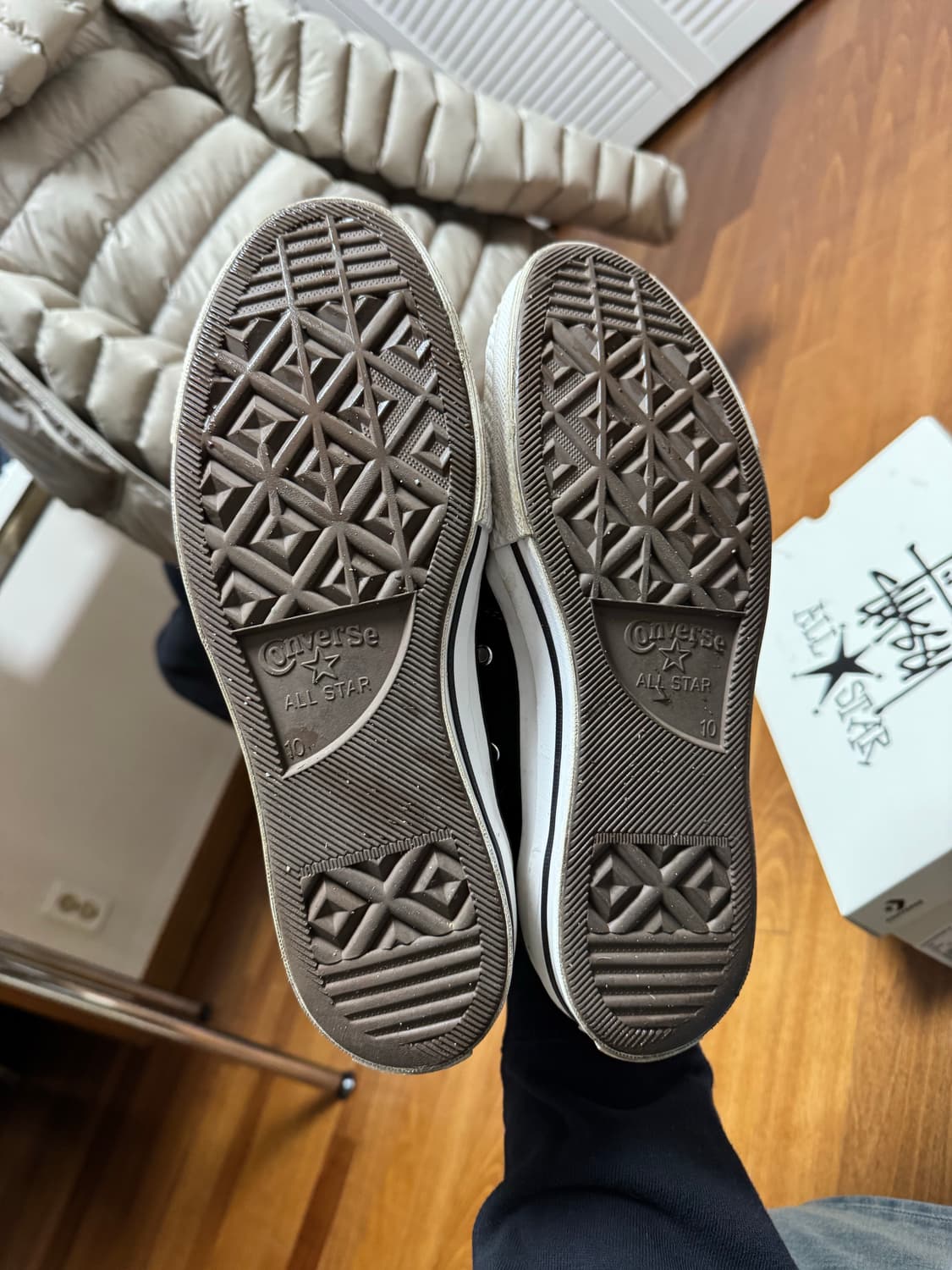 스투시 컨버스 블랙 285 박스 있음 상품이미지3