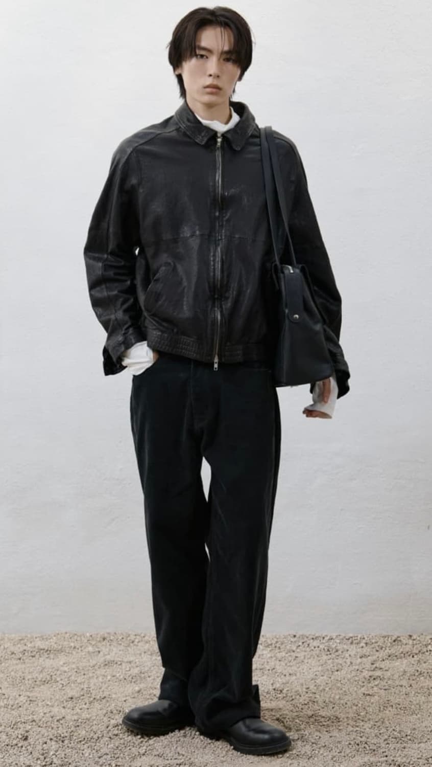 25FW 유스 레더 블루종 상품이미지1