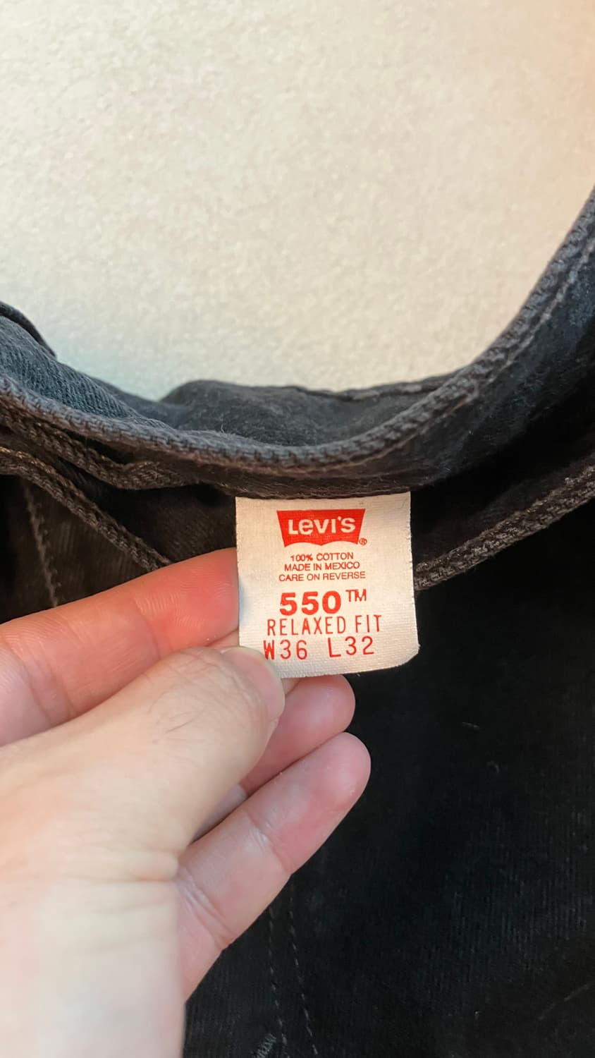 90s Levi’s 550 black jeans 상품이미지6