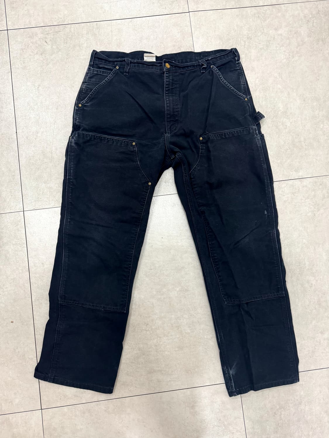 OG USA Vintage 칼하트 B01 BLK 더블니 팬츠 38X32 상품이미지1