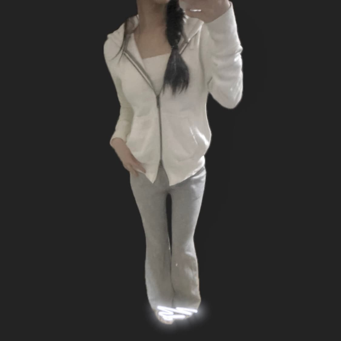 나이키 투웨이 화이트 슬림핏 후드집업 상품이미지2