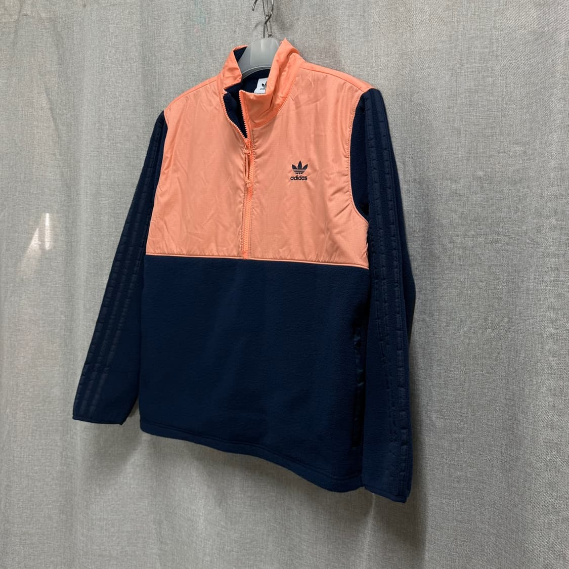 [L] 아디다스 오버랩 플리스 하프집업 아노락 긴팔티 상품이미지4