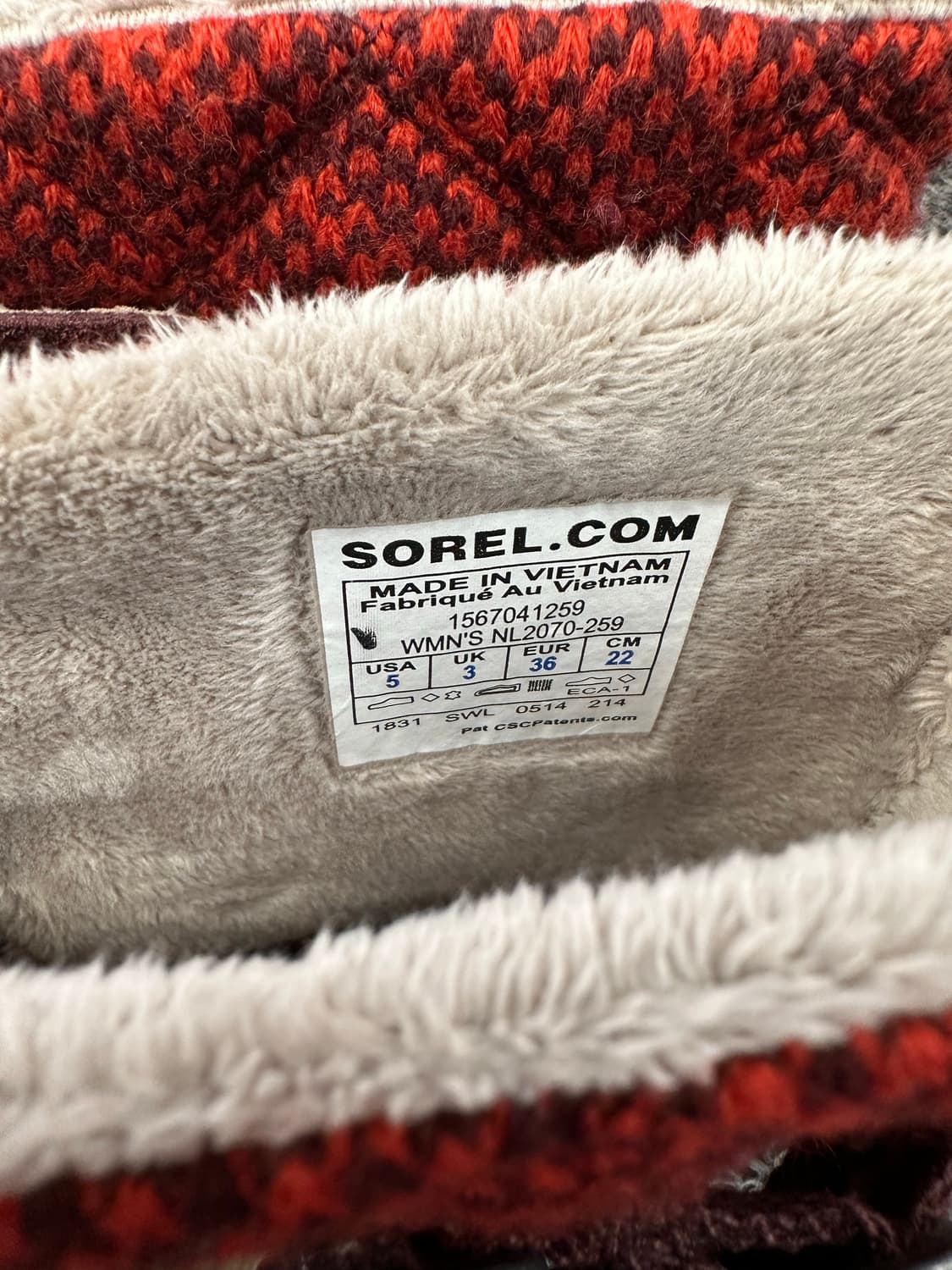 Sorel 여성 부츠 버건디 230mm 상품이미지6