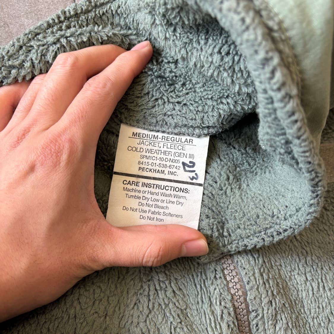 미군 젠3 카키 플리스 자켓 상품이미지9