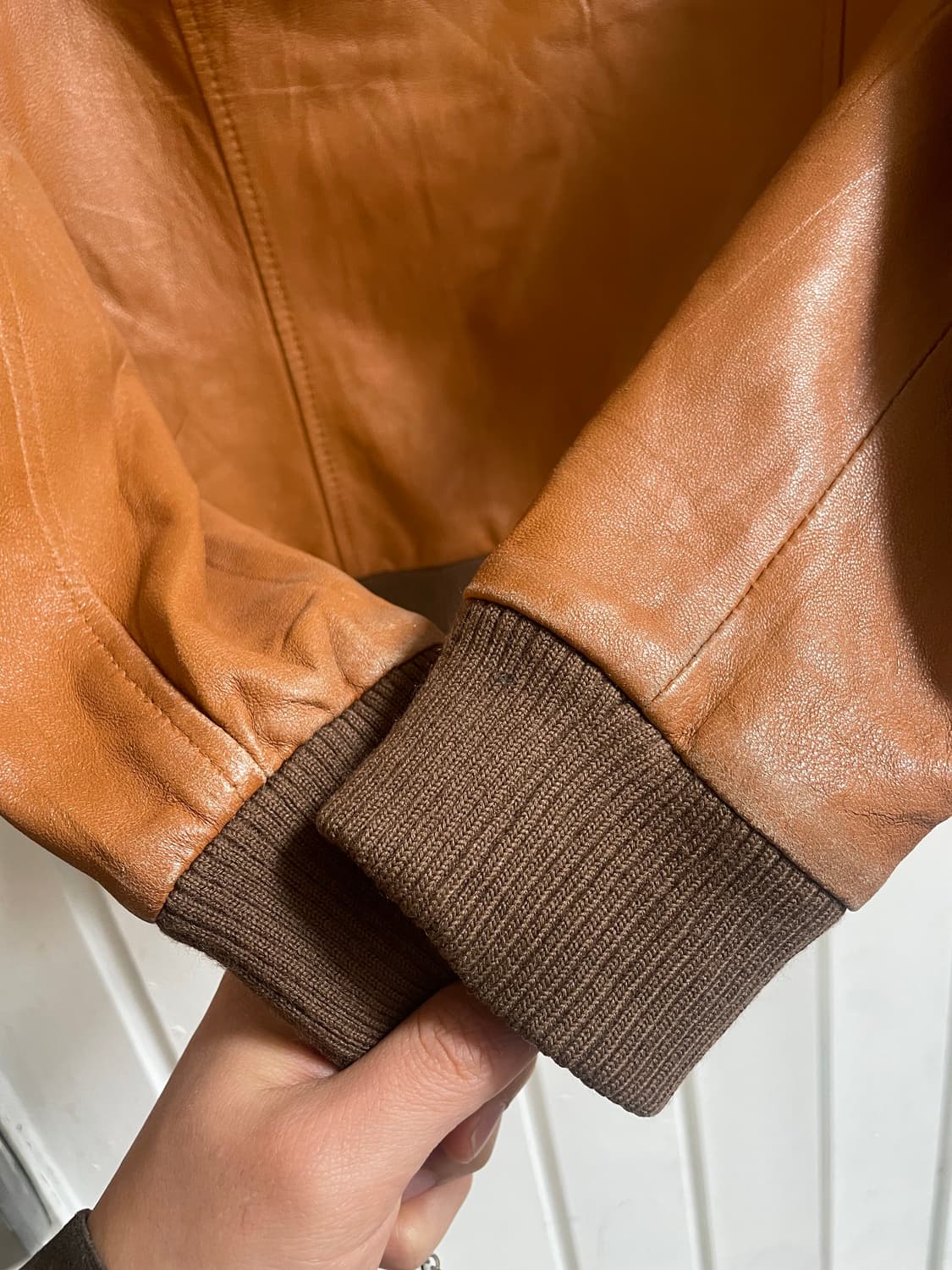 빔스 보이 후드 레더 자켓 상품이미지7