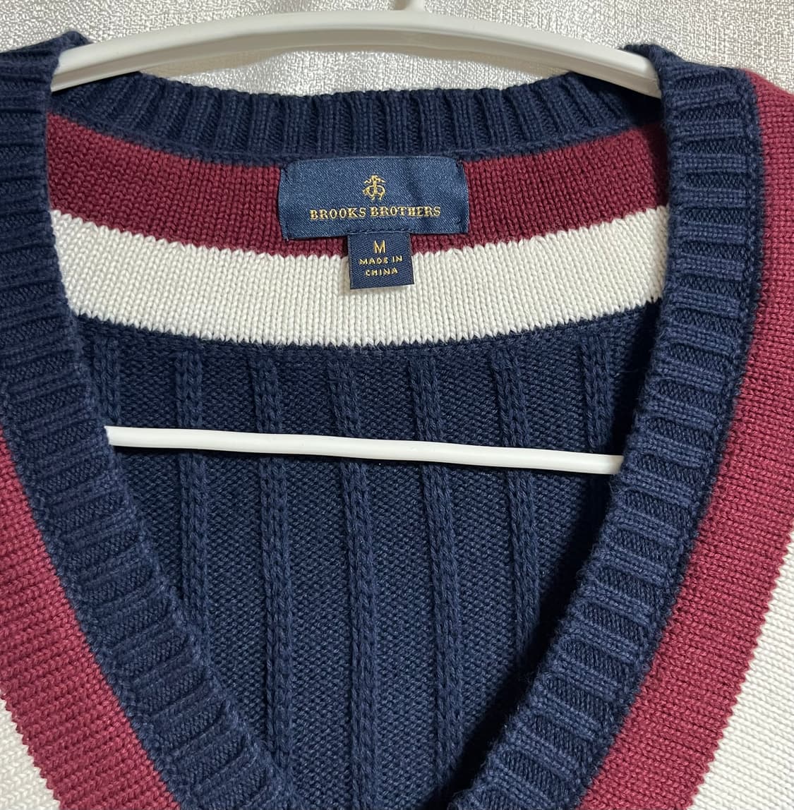 공용 브룩스브라더스 브이넥 니트 스웨터 M 상품이미지5
