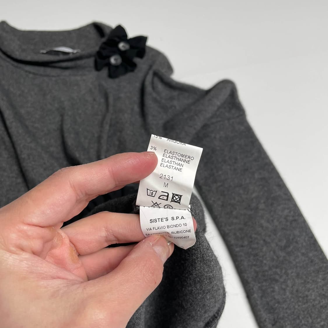 Siste's 셔링 버튼 디테일 앙고라 블렌드 니트 (italy)   상품이미지8