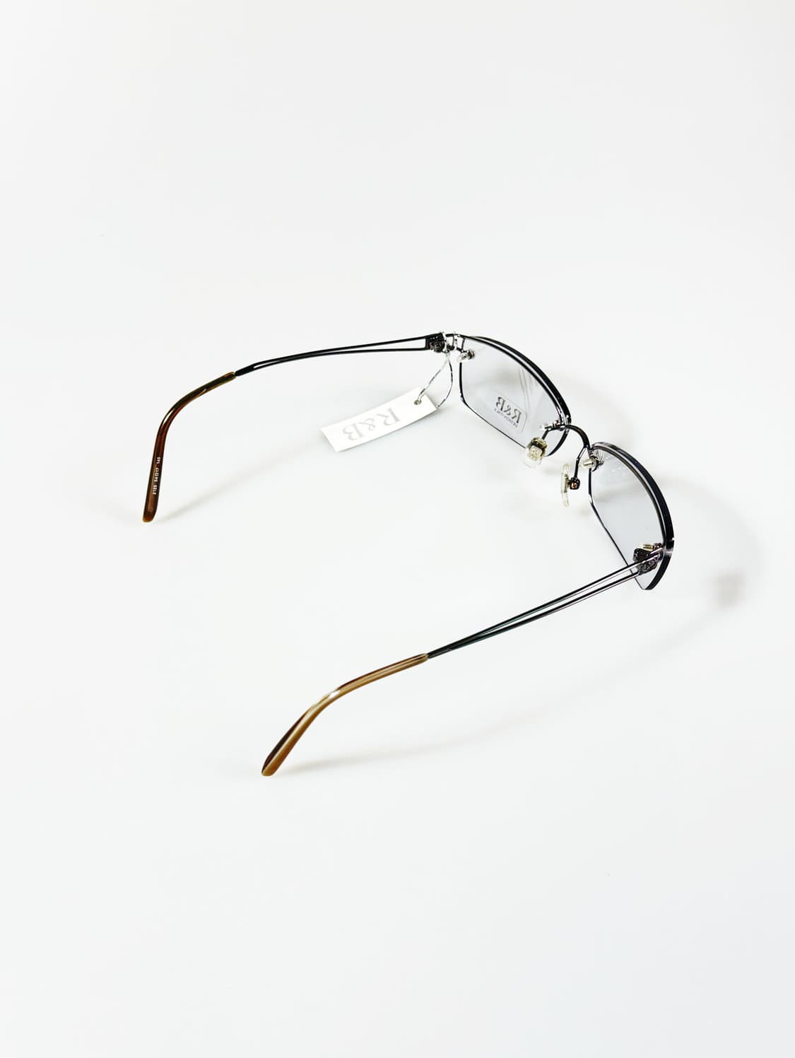 R&B EYEWEAR 반무테 스퀘어 메탈 프레임 빈티지 안경 상품이미지5