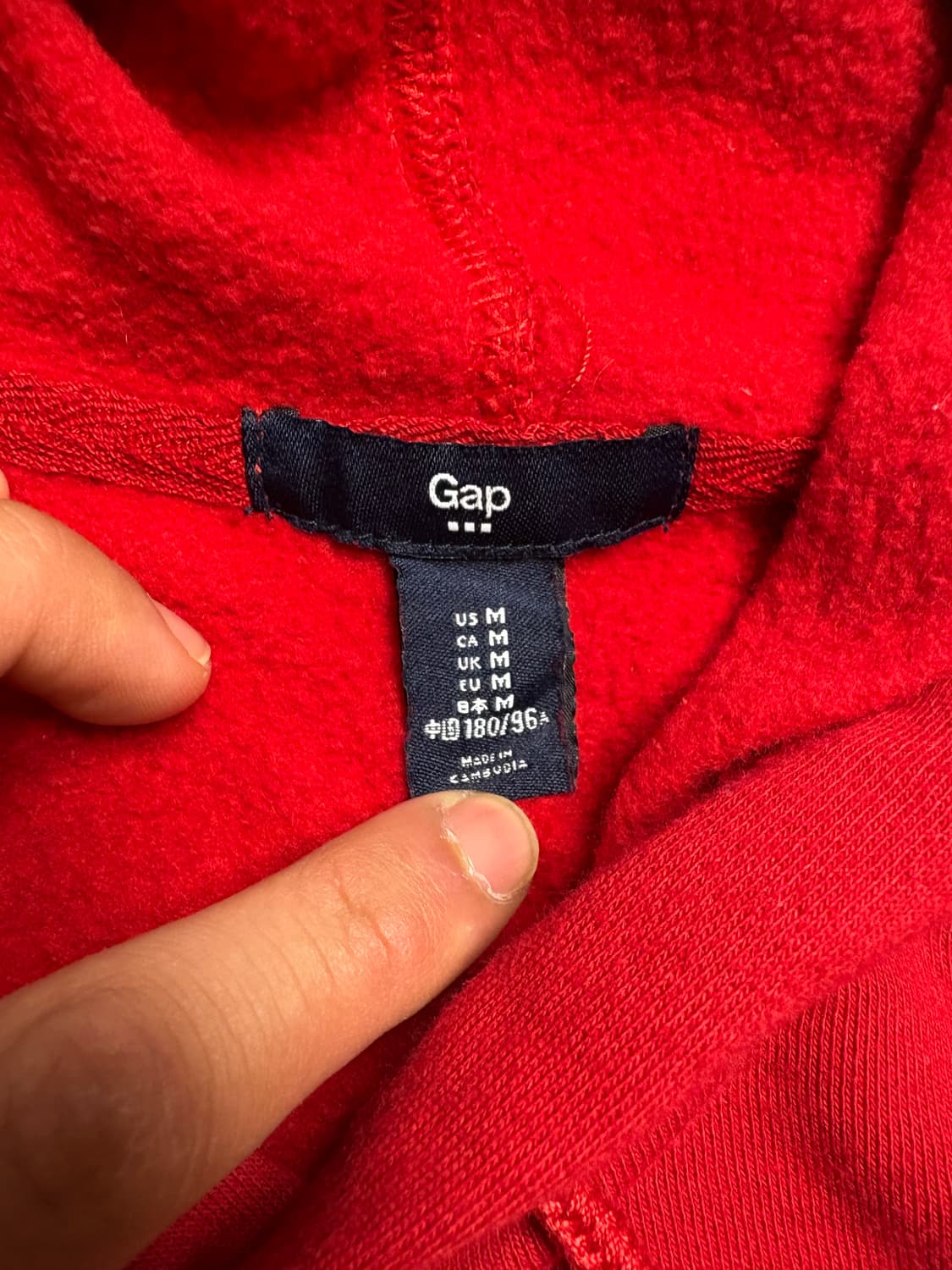 Gap 빨간색 후드티 m 상품이미지2