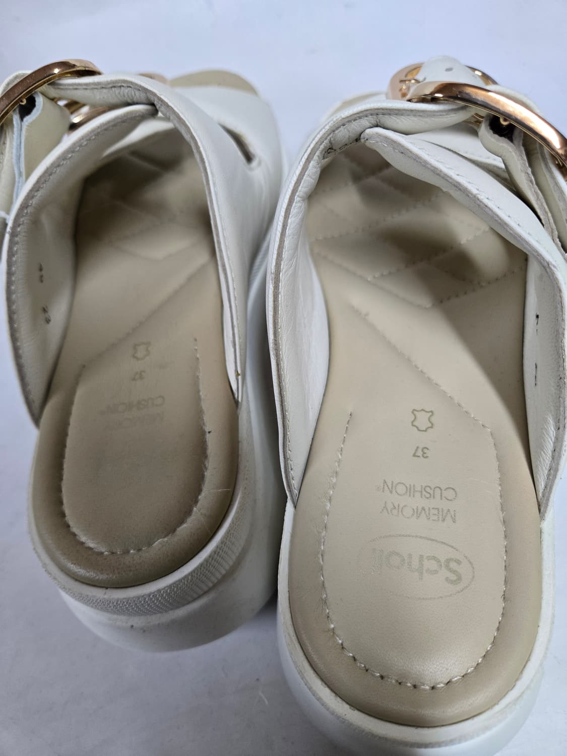 숄 플랫폼  샌들 화이트 37  235mm 상품이미지9
