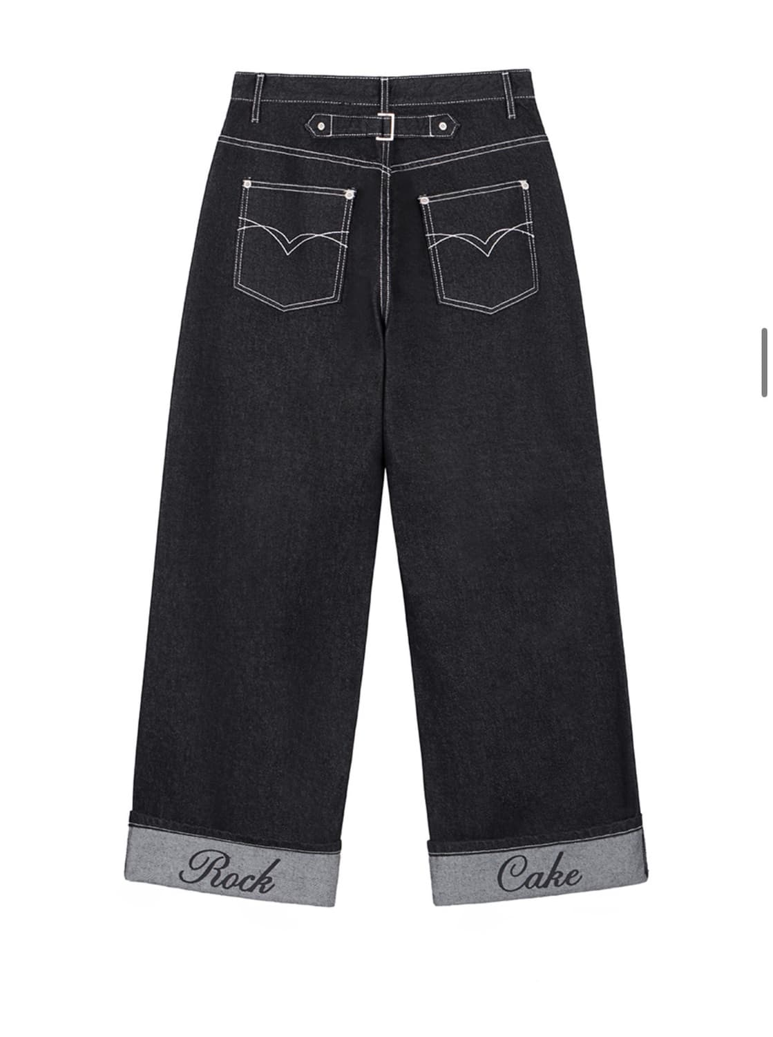 락케이크 바지 데님 Hem Point Wide Jeans 상품이미지1