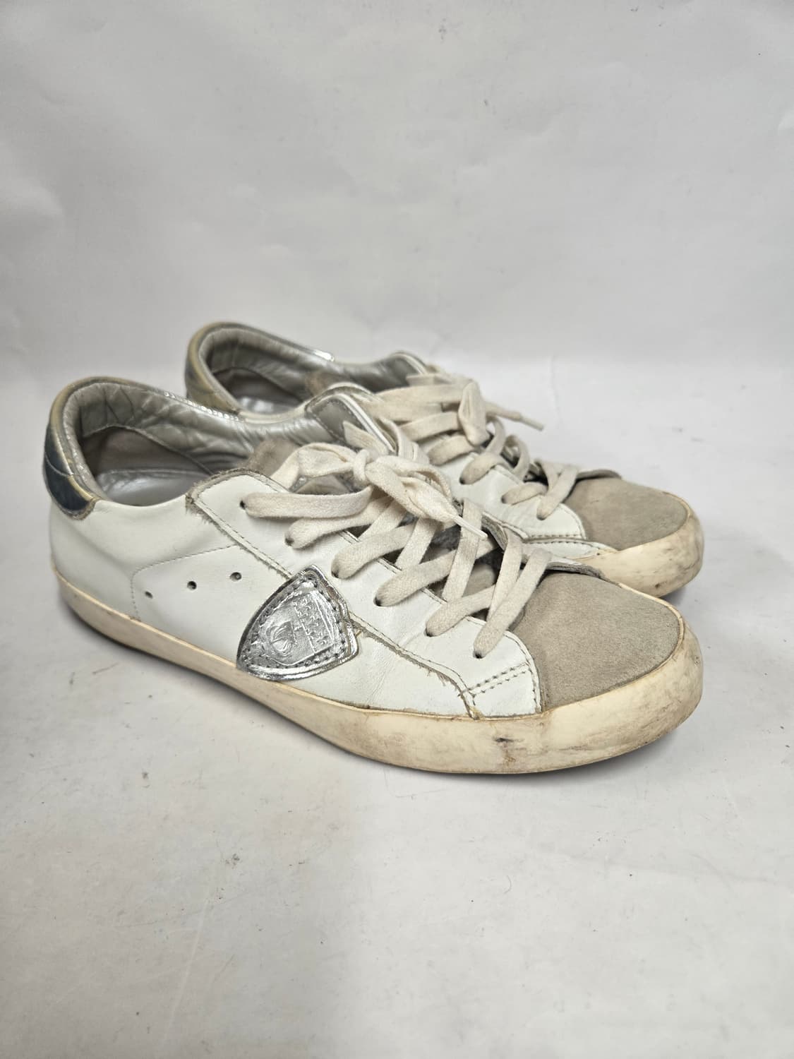 필립모델 화이트 실버 스니커즈 38 상품이미지1