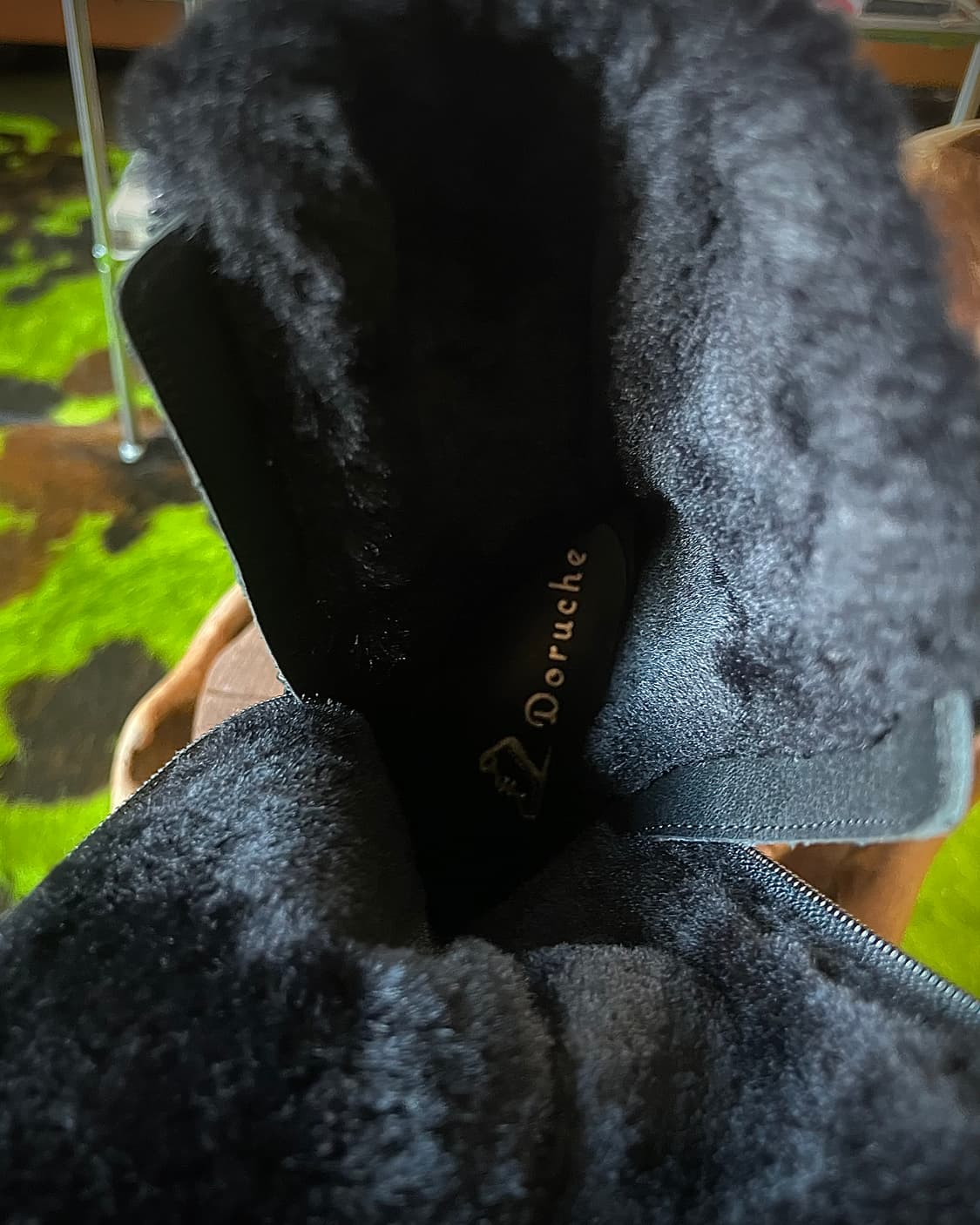 Doruche ドルチェ Belted Leather Fur Boots 상품이미지8