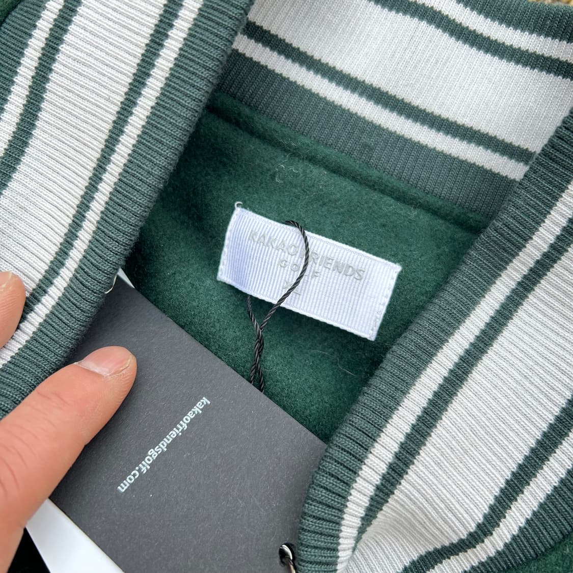 카카오프렌즈 그린 울 바시티 자켓 상품이미지7