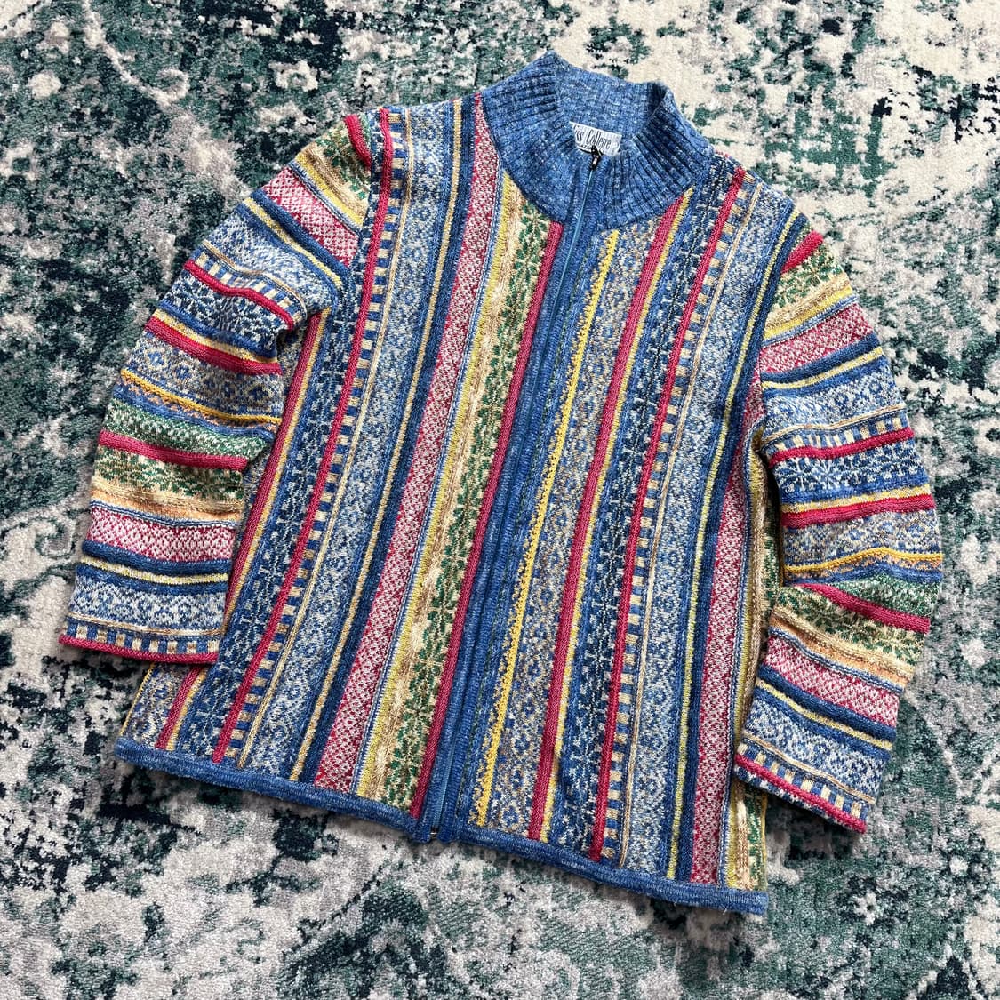 Miss College italy 케이블 패턴 니트 집업(M) 상품이미지1