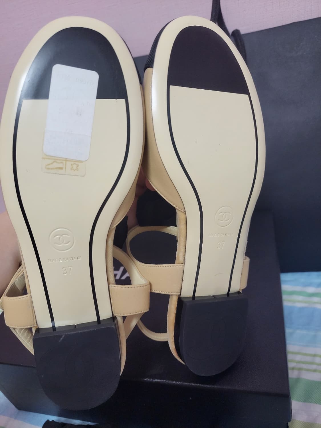 정품!급처새상품!샤넬 까멜리아 리본 메리제인발레리나플랫슈즈스트랩공주샌들 상품이미지7