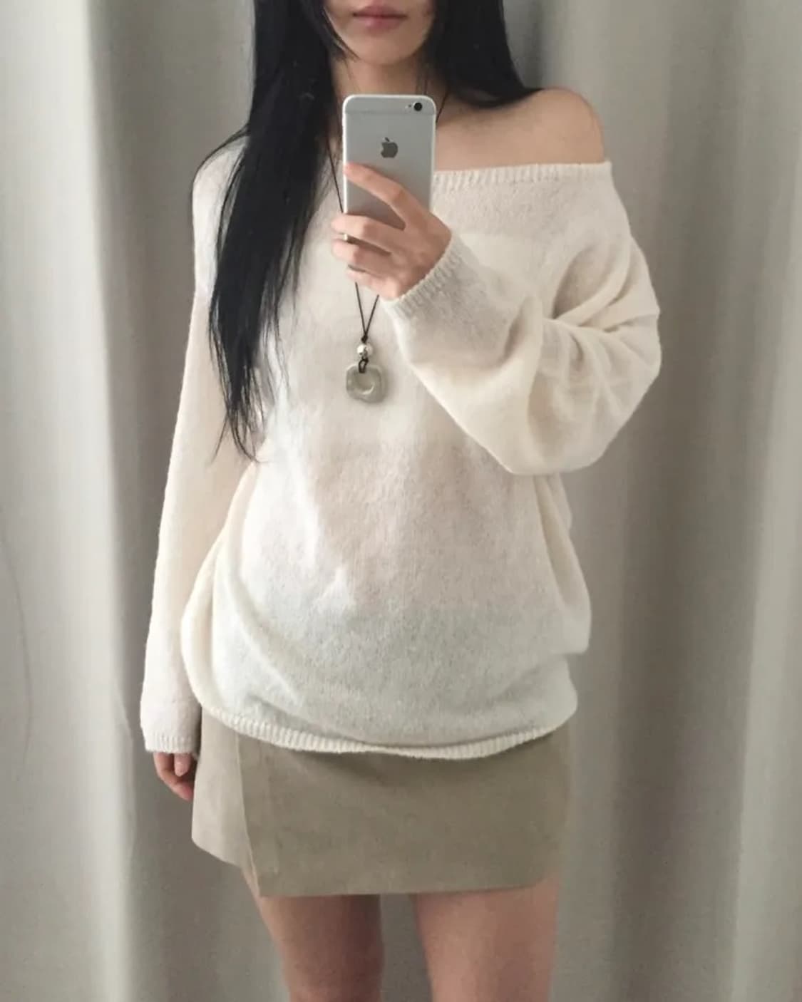 뮤즈드몽드 알파카 니트 아이보리 에이블리지그재그 상품이미지2