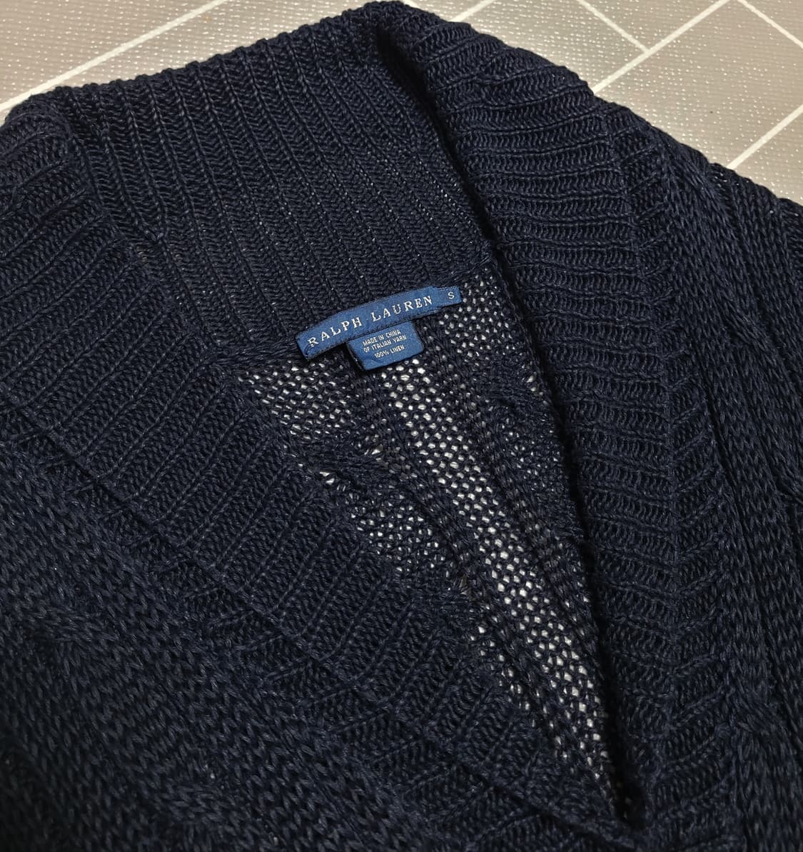랄프로렌 케이블 숄카라 니트 롱가디건 S 상품이미지4