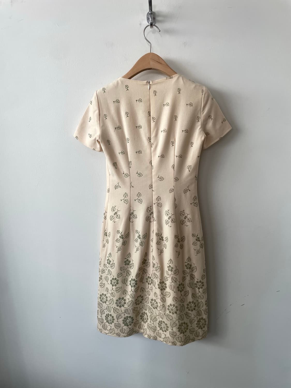 vintage v-neck embroidered wool dress 상품이미지6