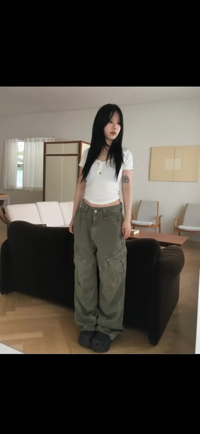 아워캐비넷 카고팬츠 deep dying cargo pants (카키) 상품이미지1