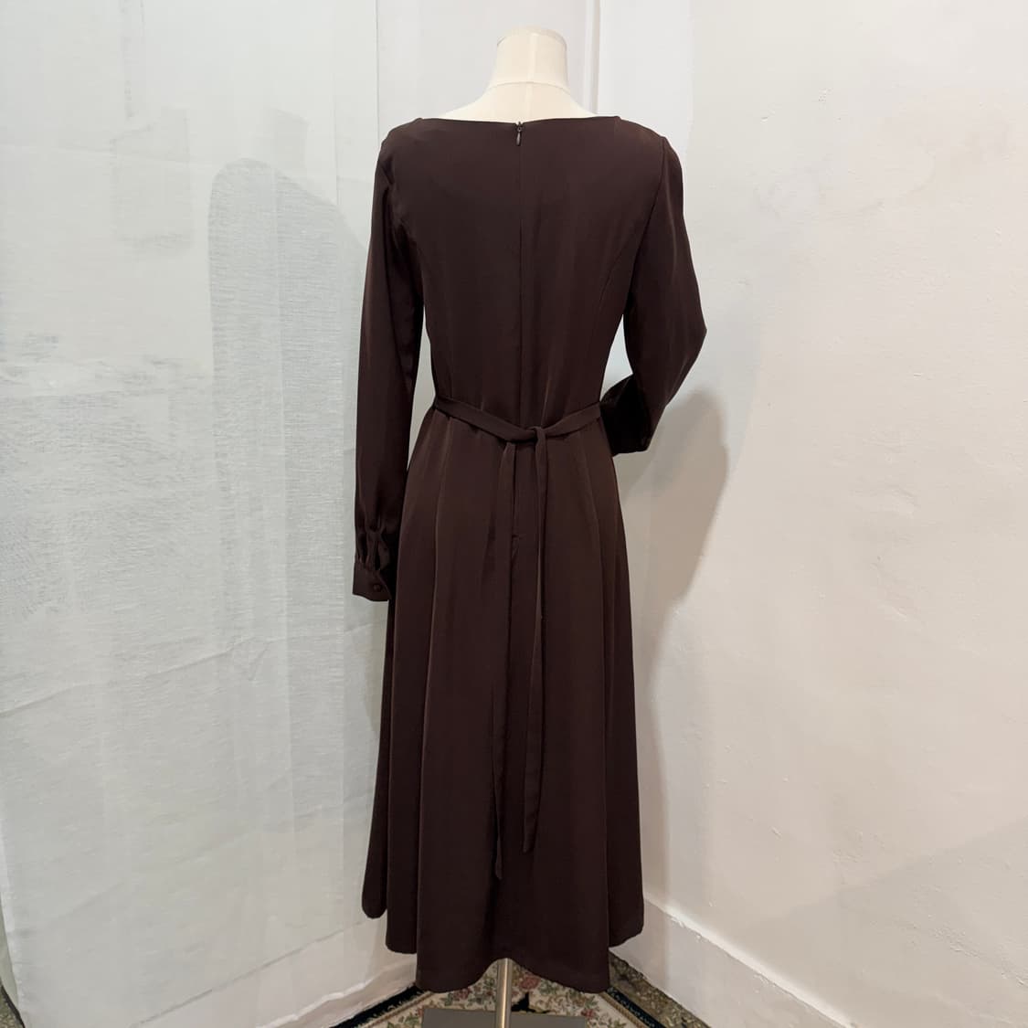 아밋슈 콩단추 브라운 롱원피스 롱드레스 3717 상품이미지4