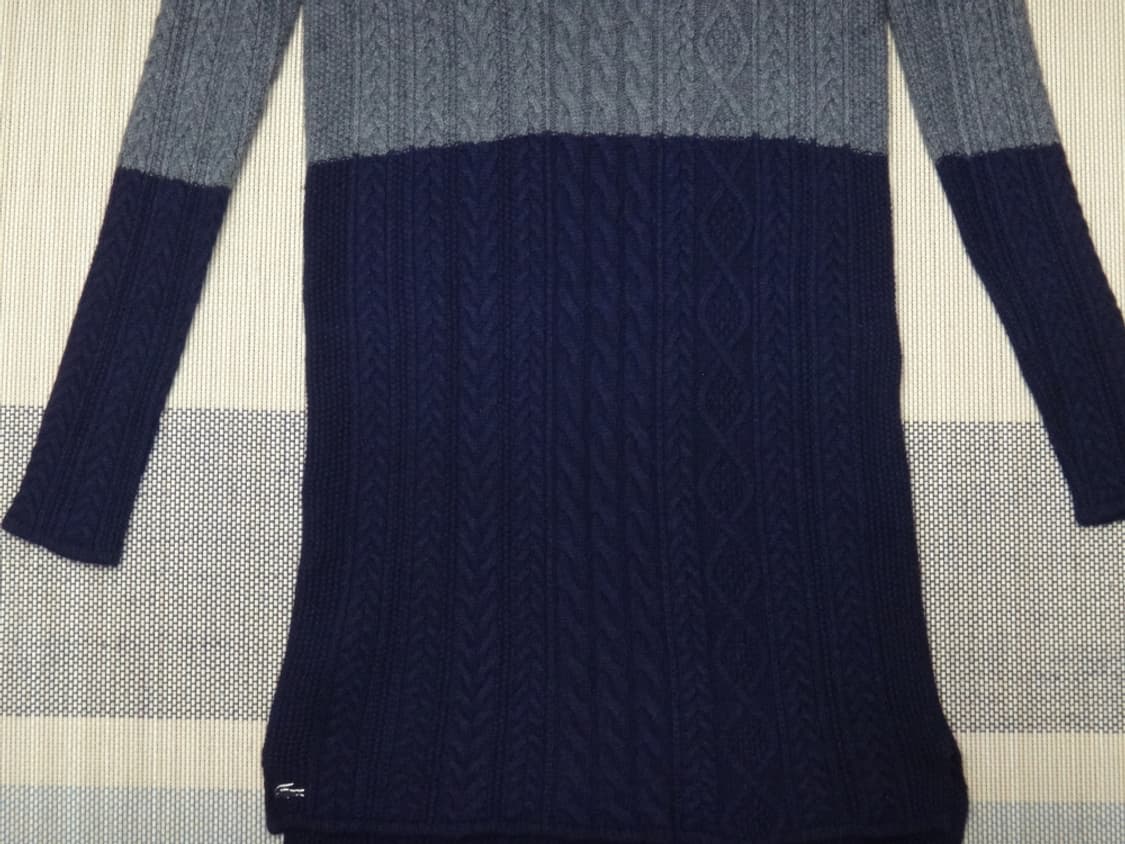 (34/90size) 라코스테 브이넥 꽈배기 니트 원피스 상품이미지4