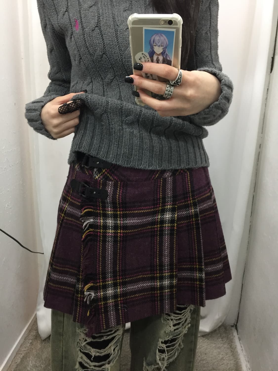 버버리 블루라벨 체크 스커트 🍄 상품이미지2