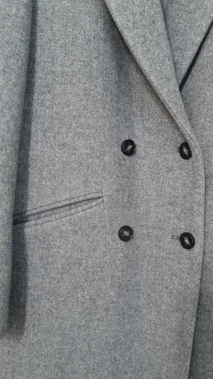 ahwe 그레이 헤링본 롱 모*캐시 혼방 코트 S 상품이미지4