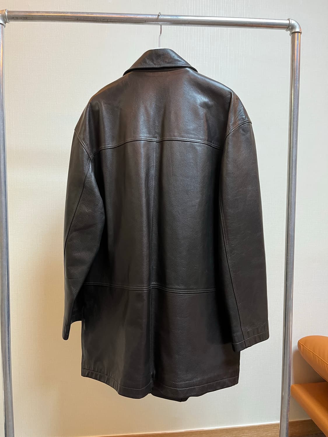 Ysl Pour Homme brown Leather jacket 상품이미지4