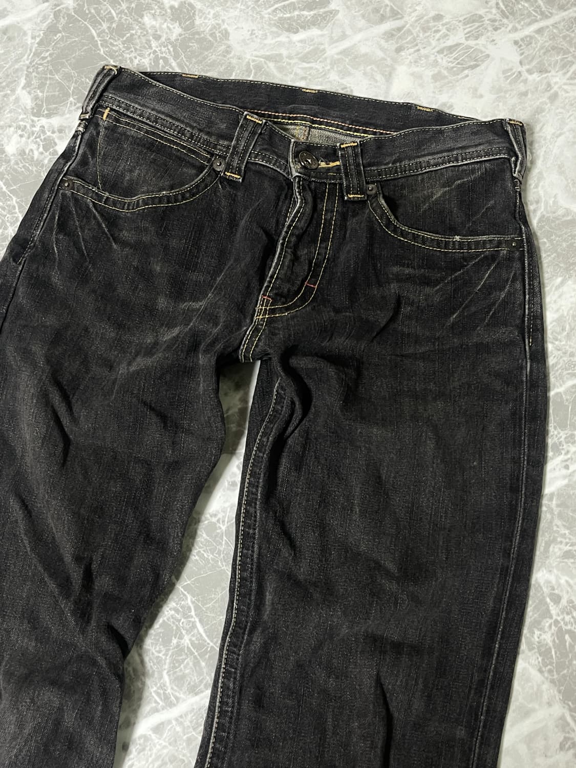 grey washing straight jean 상품이미지2